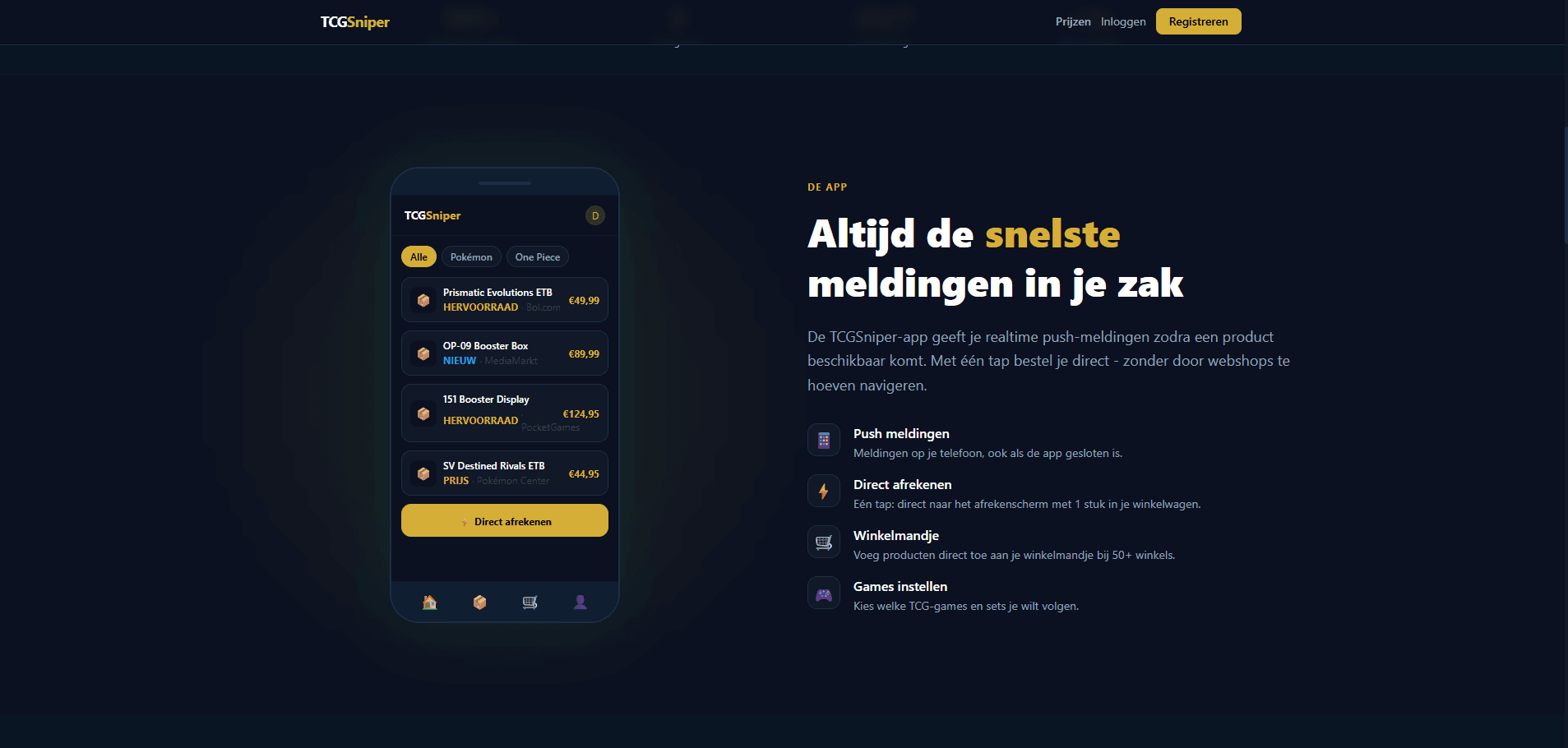 TCGSniper screenshot 2